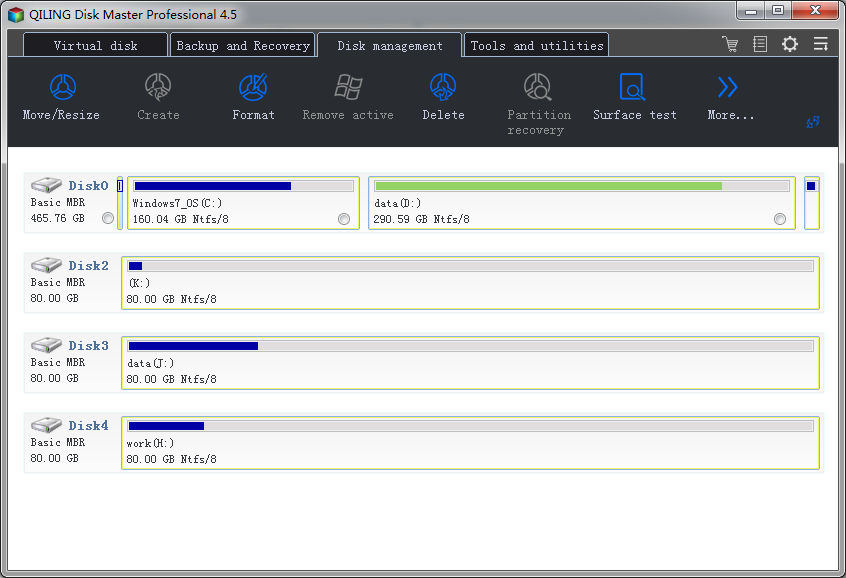 Qiling disk manager