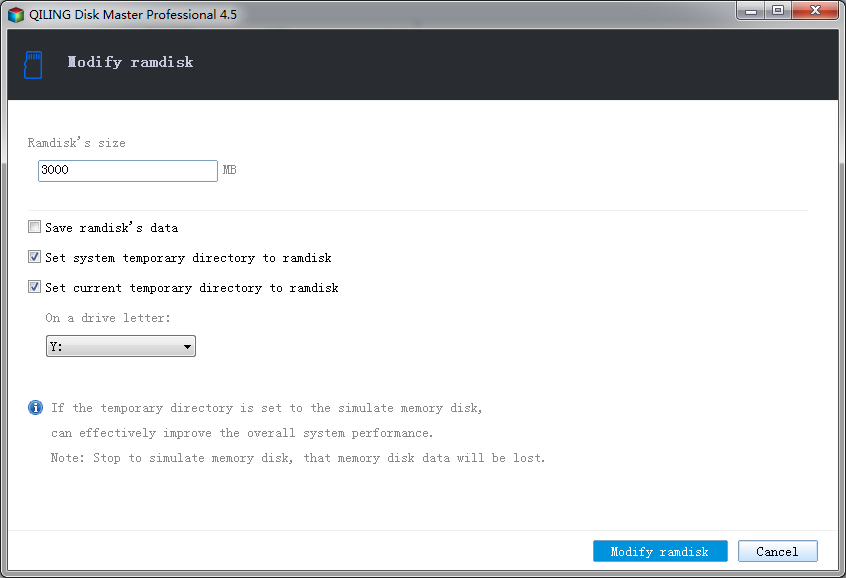 Create/Modify ramdisk