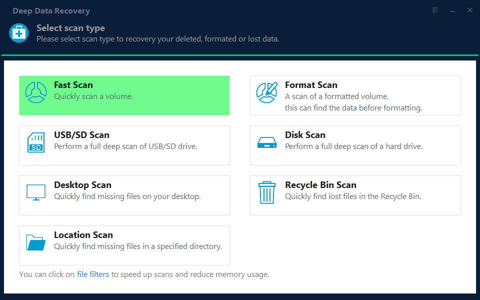 Deep data recovery file type