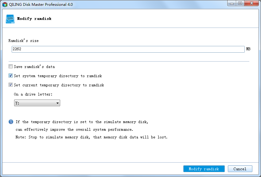 Create/Modify ramdisk
