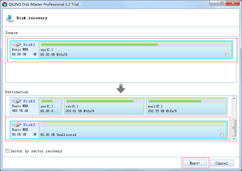 Qiling disk recovery