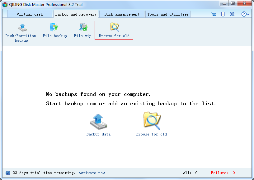 Qiling backup software