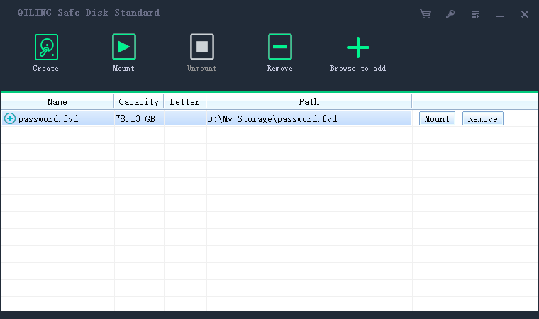 QILING Safe Disk Standard screenshot