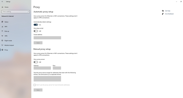 Change Windows Proxy Settings