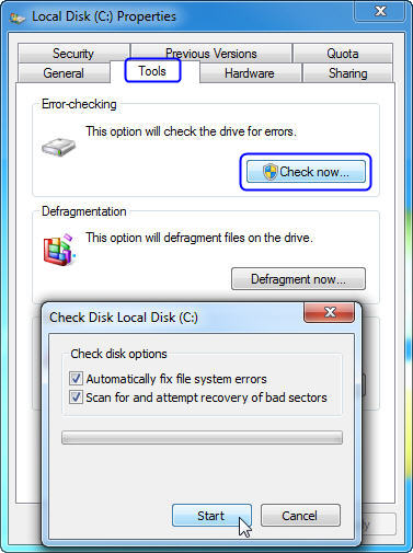 Fix Smart Failure Predicted on Hard Disk on 0, 2, 4 issue by checking and repairing bad sectors