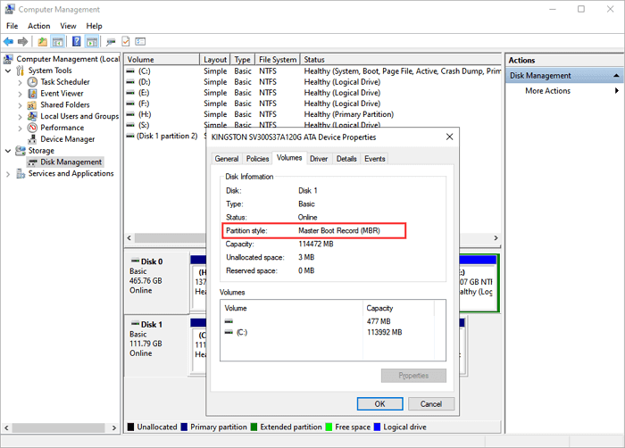 Check partition style of hard disk