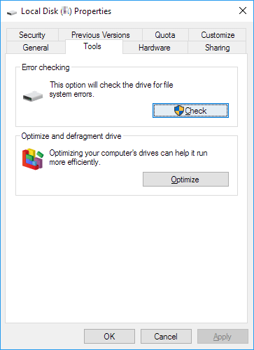 Image of Scan Disk - Check Disk tool