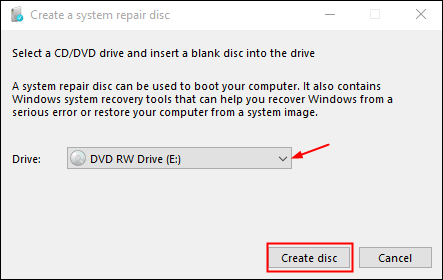create a windows 7 system repair disc