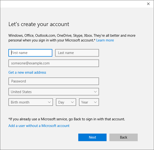 create a new user account in windows 10 to fix corrupt user profile
