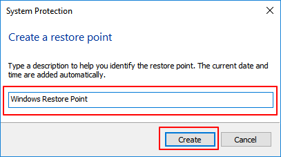 Create a Restore Point