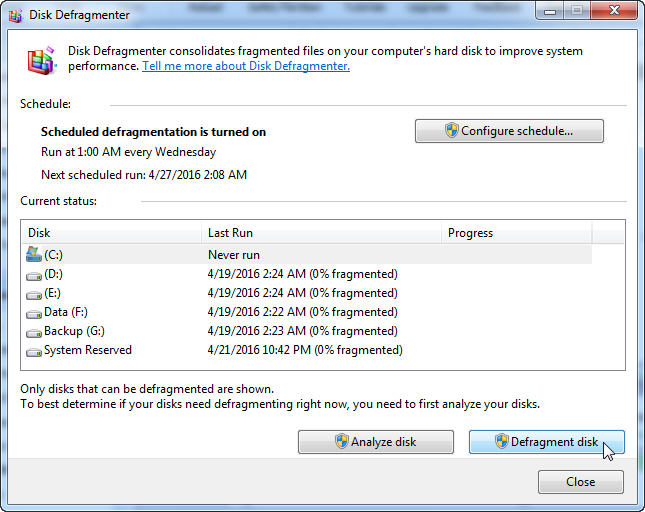 Fix Smart Failure Predicted on Hard Disk on 0, 2, 4 issue by defragmenting disk