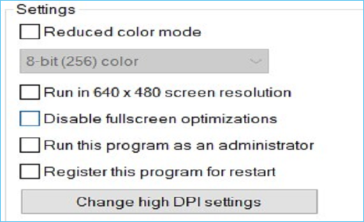 disable full screen optimization