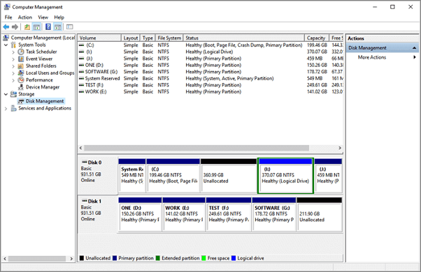 image of disk management