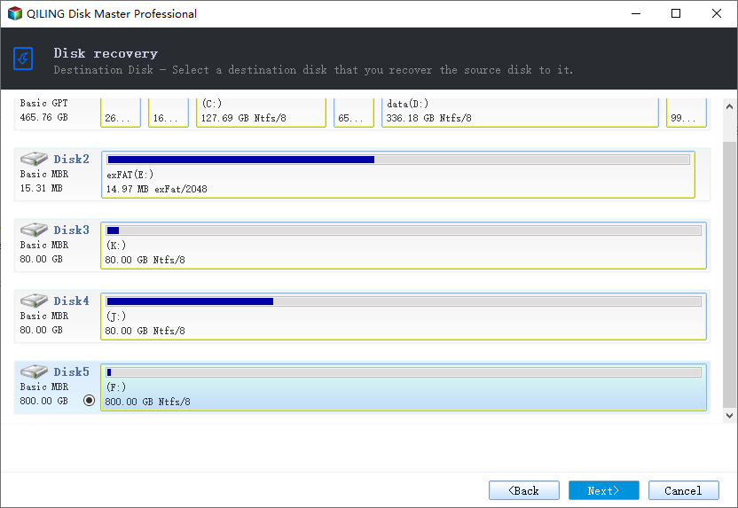 Choose system image to transfer.