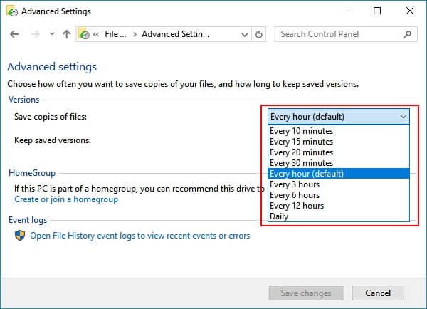 use file history to backup files in windows 11 step 2