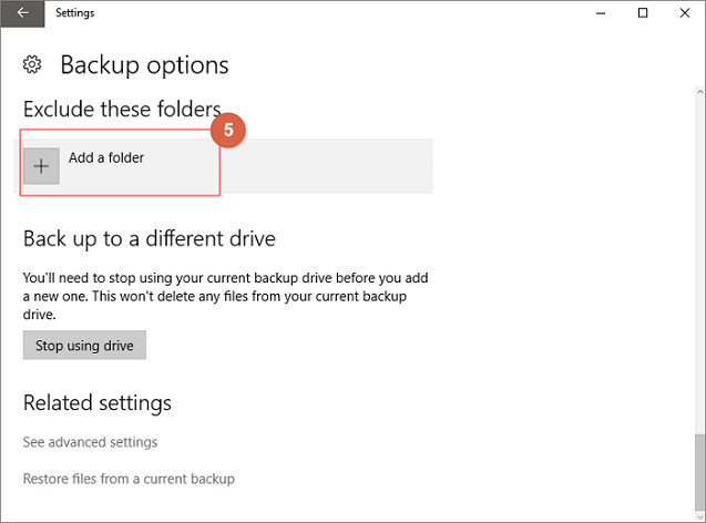 backup windows 11 using file history step 5