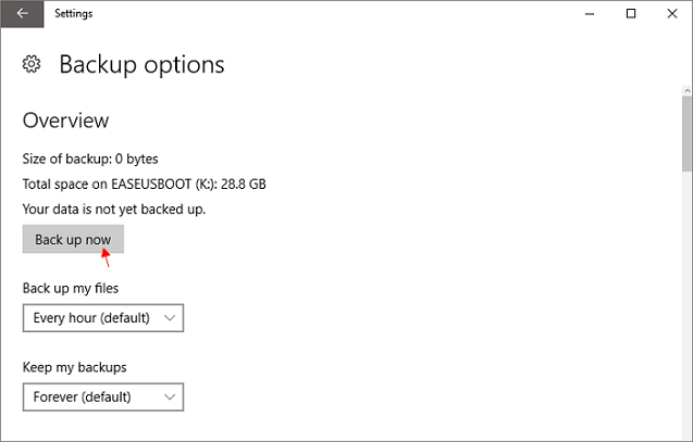 backup windows 11 using file history step 6