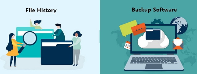 file history vs backup software
