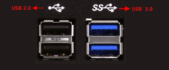 Identify USB 2.0 and 3.0
