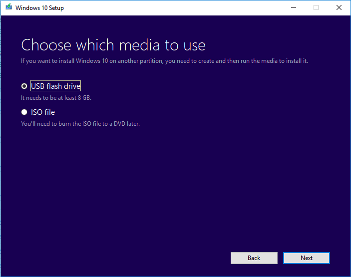 Create Windows bootable USB