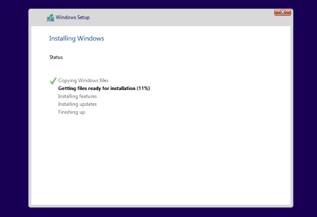 Finish installing Windows