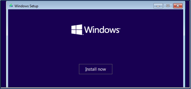 install windows now