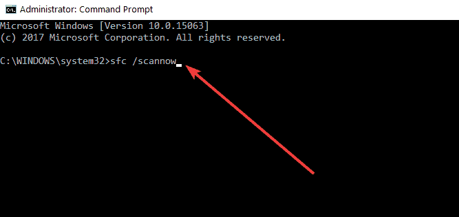 running sfc command