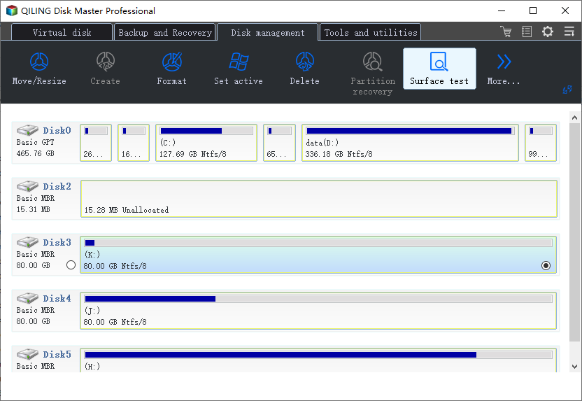 choose Check Partition