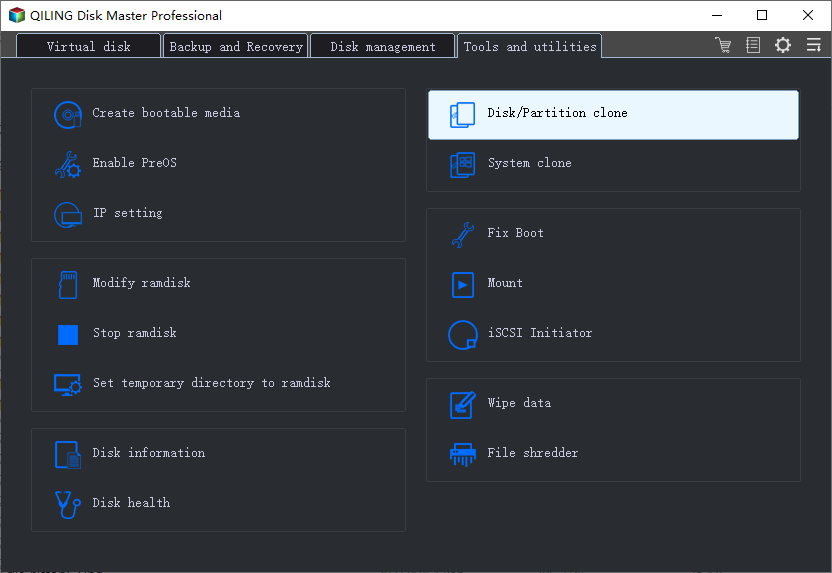 select system clone