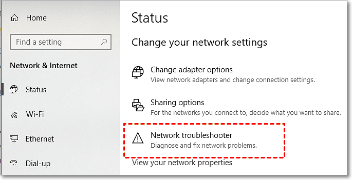 network troubleshooter