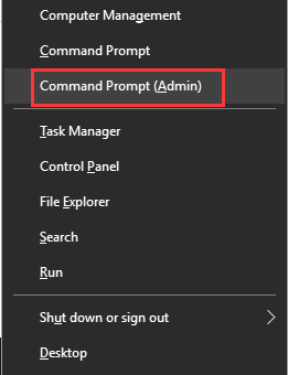 open command prompt as admin