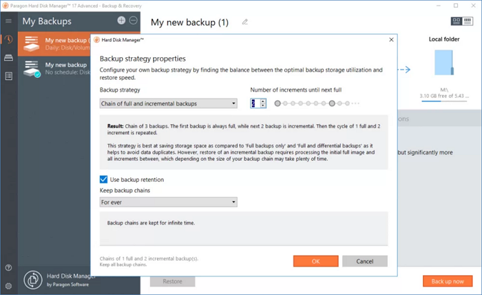 paragon backup and recovery function - backup management