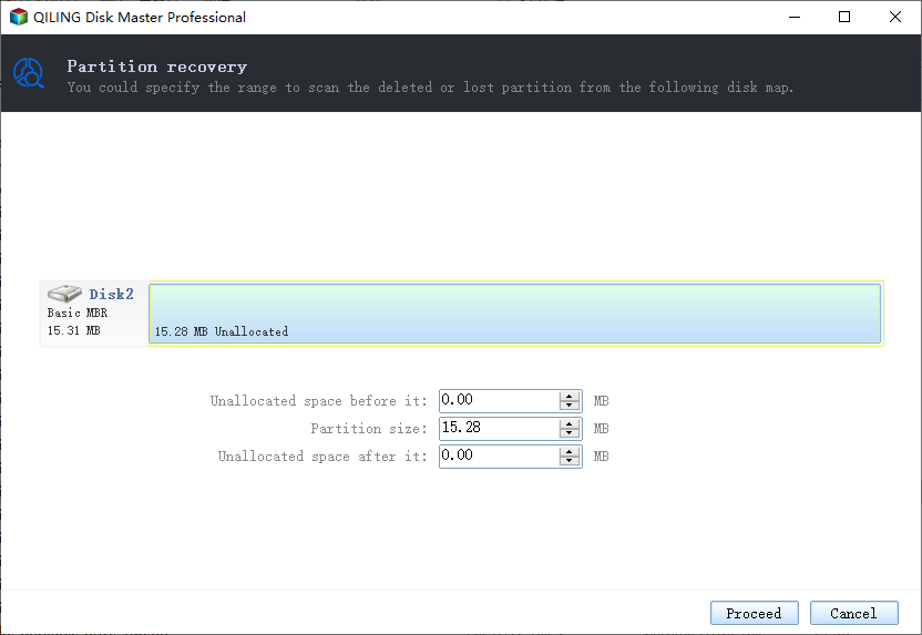 partition recovery step 1