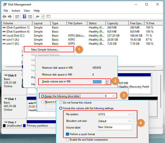 Select File System of New Partition