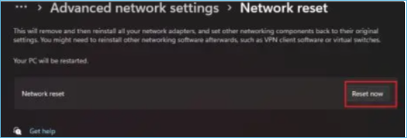 reset network
