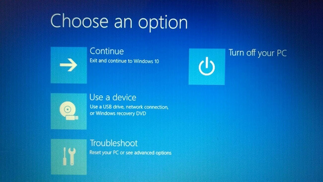 Choose Troubleshoot