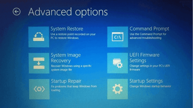 Choose UEFI Firmware Settings