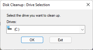 Select the target drive