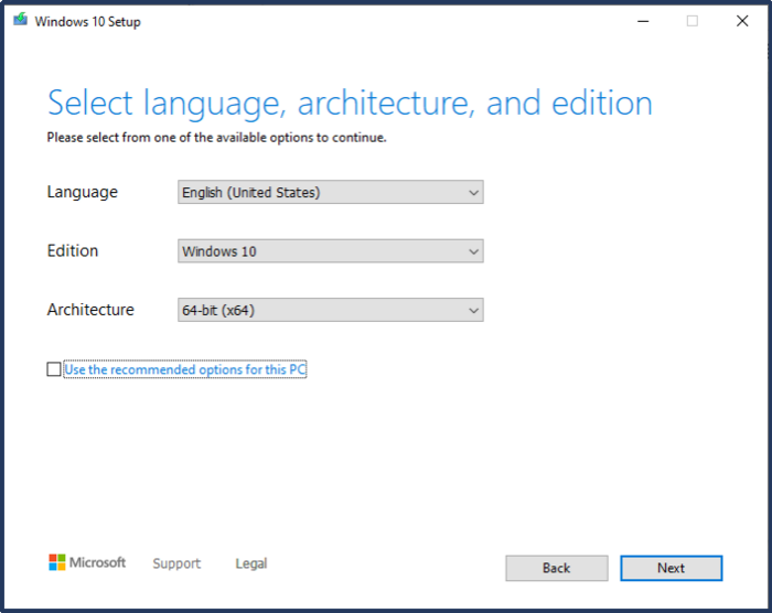 select language architecture and edition