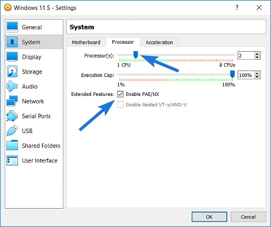 set processors as 2 