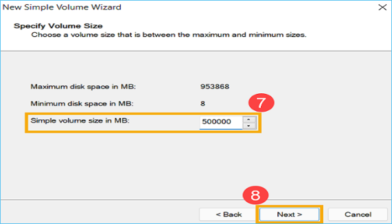 simple volume size