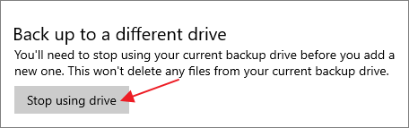 stop using drive