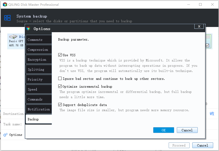 create system backup step3