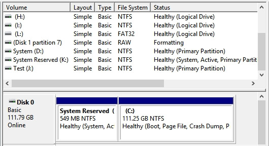 System Reserved partition