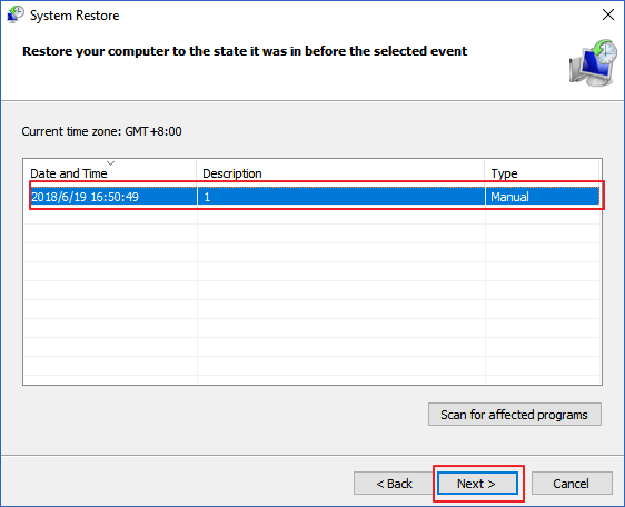 Scan For Affected Programs