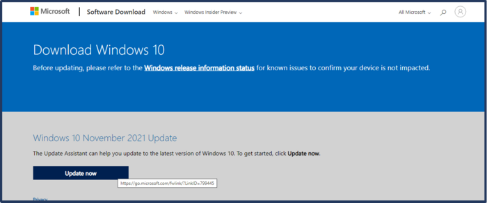update to windows 10