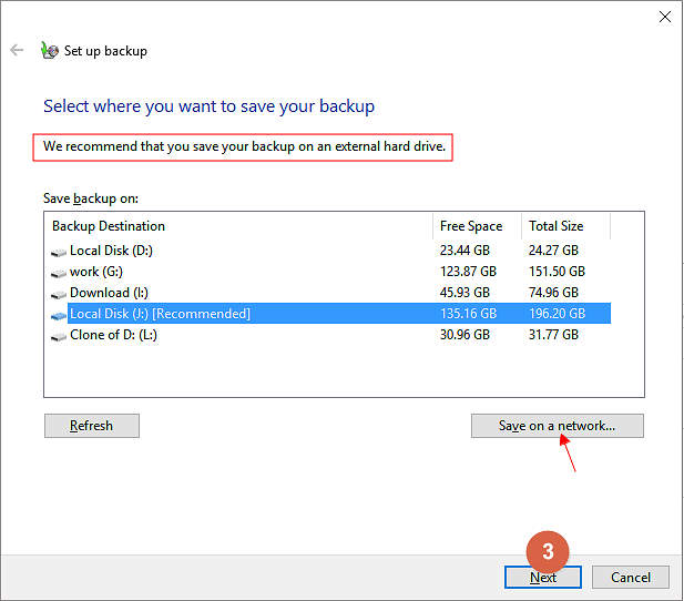 Backup Windows system and files