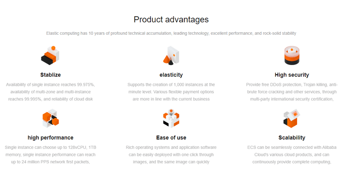 Cloud advatages, example: alibaba cloud