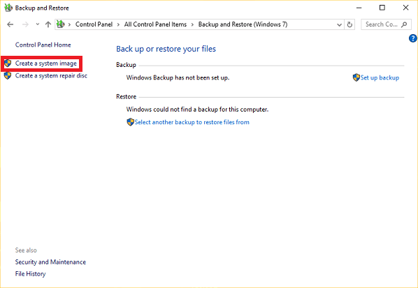 backup installed programs Windows 10 - backup and restore