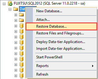 how to transfer database from one server to another using backup and restore step3